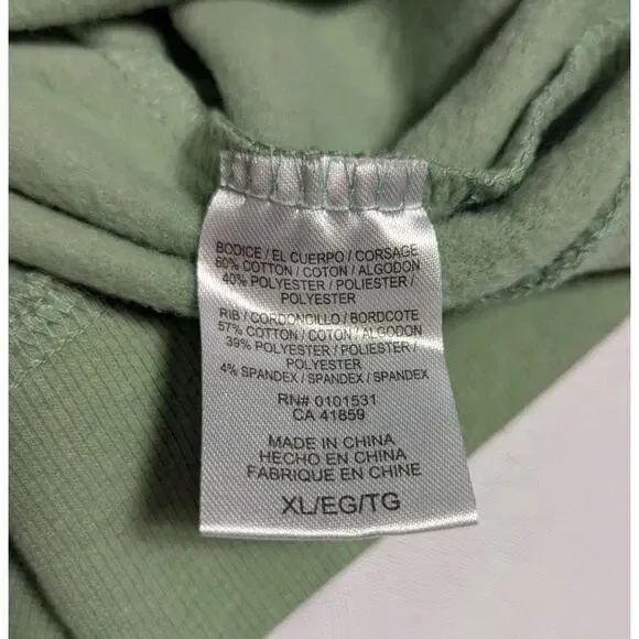 Mighty Fine Beverly Hills Racquet Club Womens Green Sweatshirt Tennis Preppy XL - Picture 5 of 5